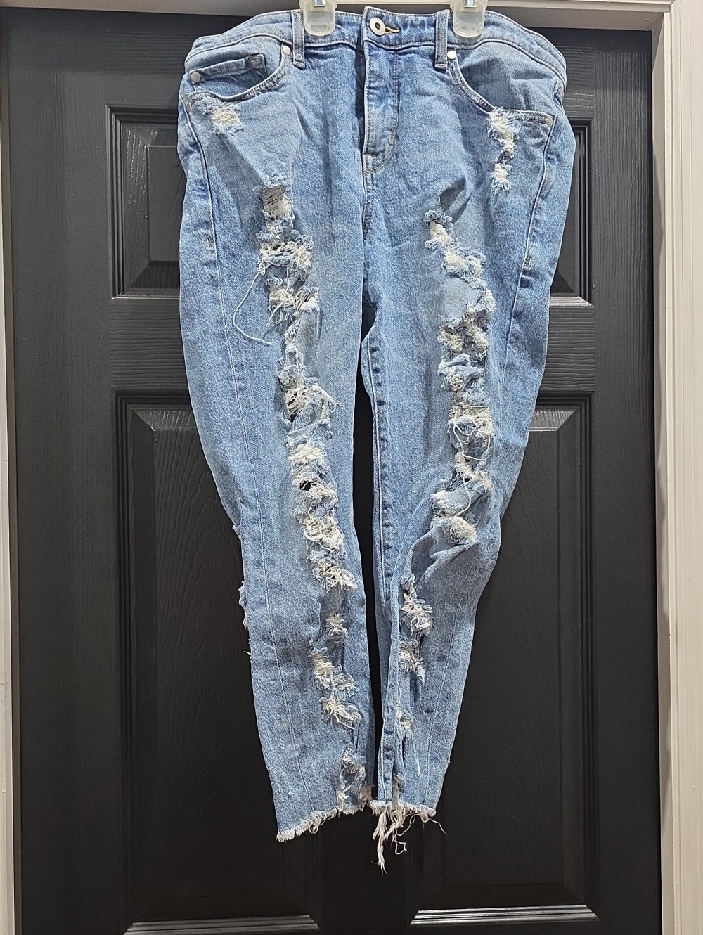 torrid Light Blue Distressed Skinny Jeans